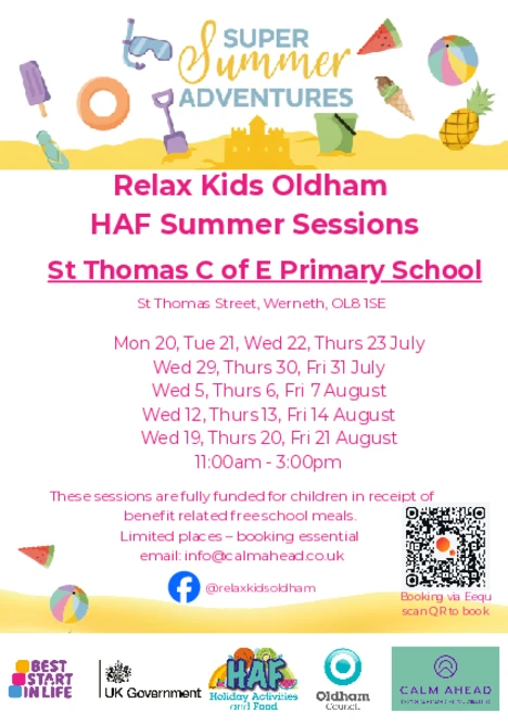 HAF Holiday sessions at St Thomas'